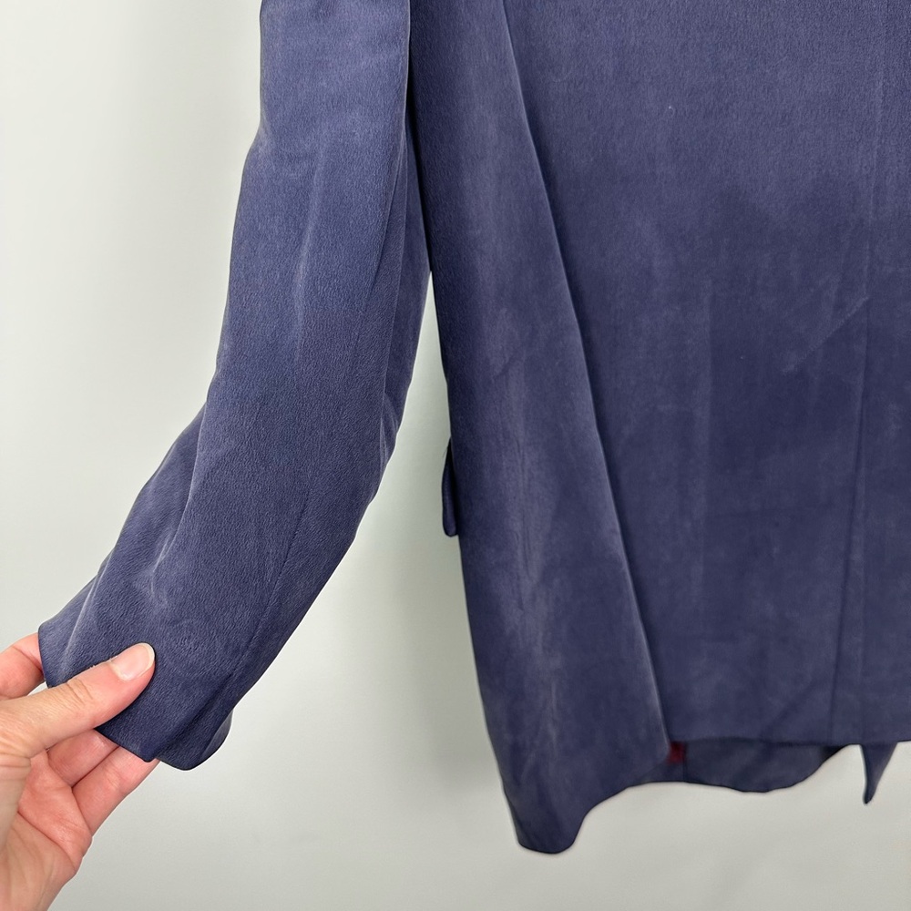 Jones New York Navy Silk Blazer Size 16W - Picture 7 of 11